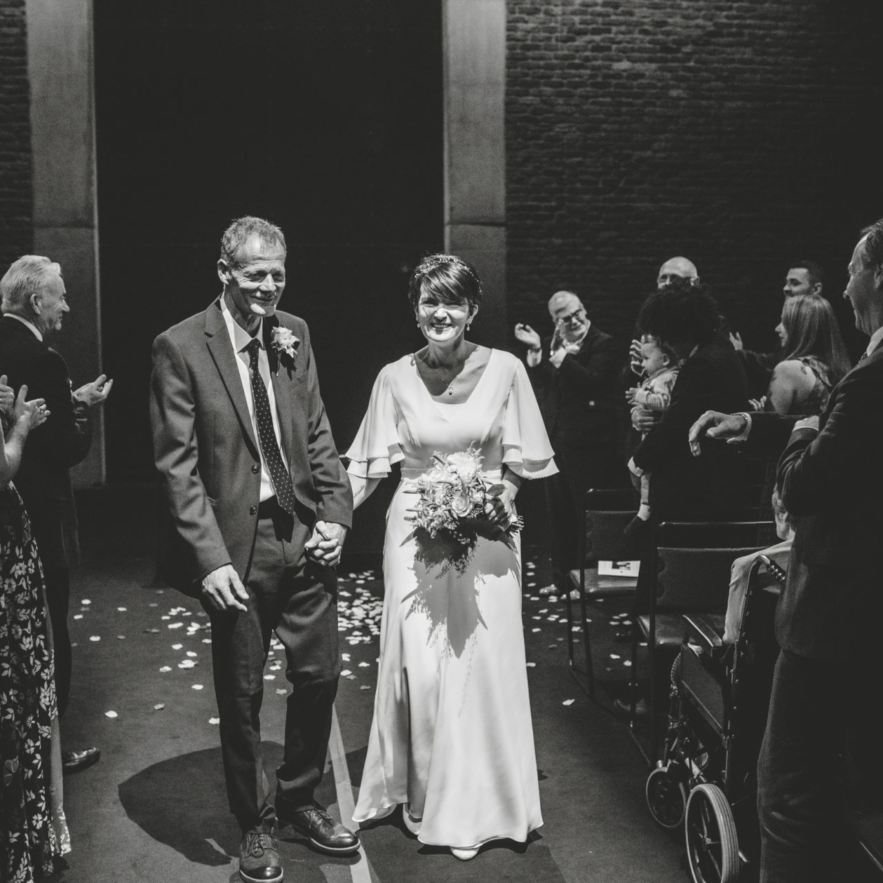 A wedding in the Everyman theatre. Photograph by Emma Hillier.