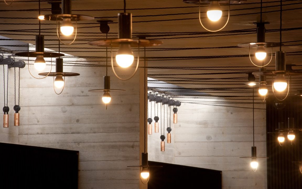 Lighting Downstairs at the Everyman. Photograph by Philip Vile.