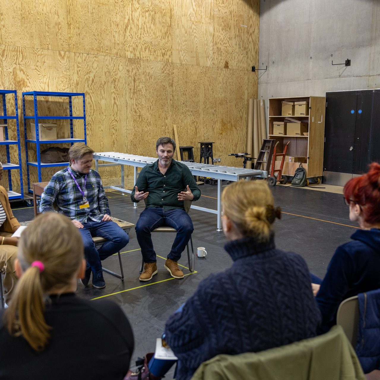 Ngunan Adamu, Shaun Mason and Joe Ward-Munrow at the Everyman Open House 2024. Photograph by Olivia Carroll