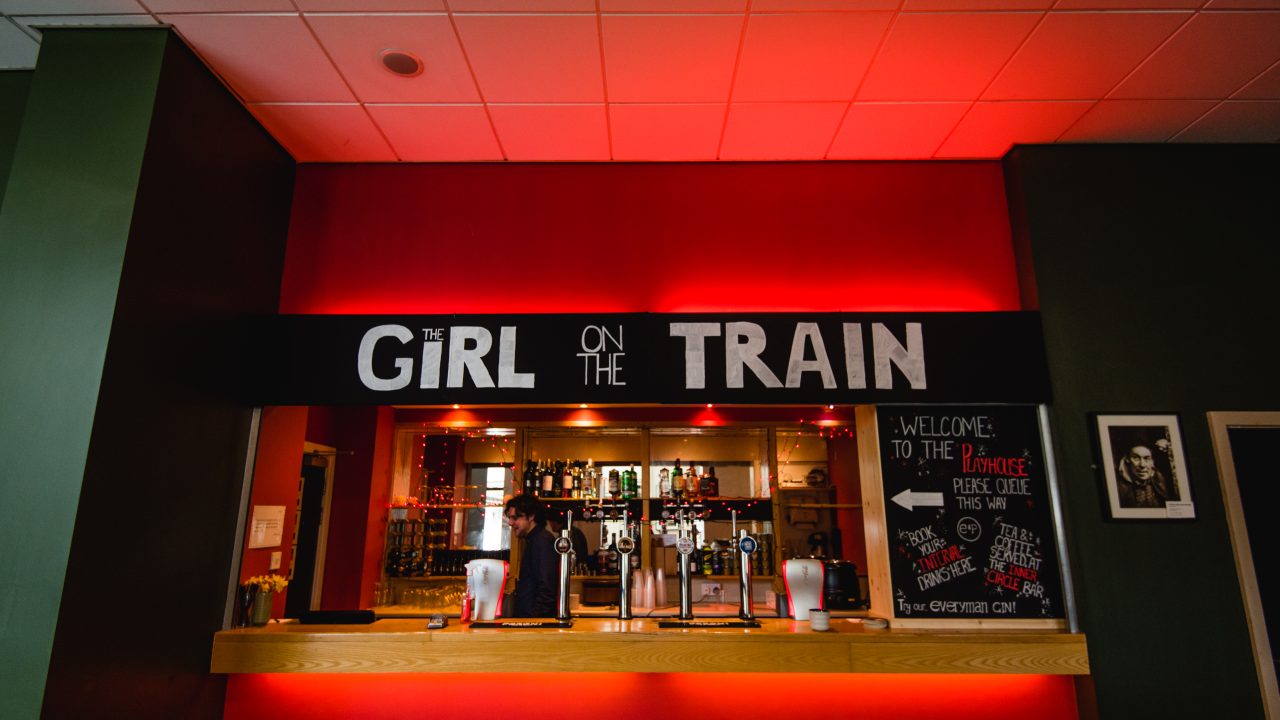 The Circle Bar set up for The Girl on the Train (2019). Photograph by Emma Hillier